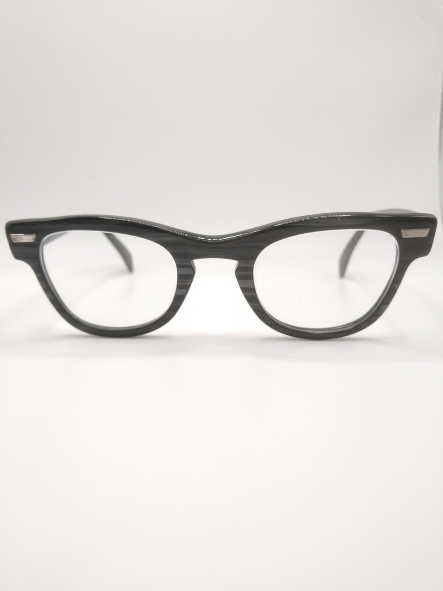VINTAGE! 1950s Shuron FREEWAY Eyeglass Frames BLACK BRIAR