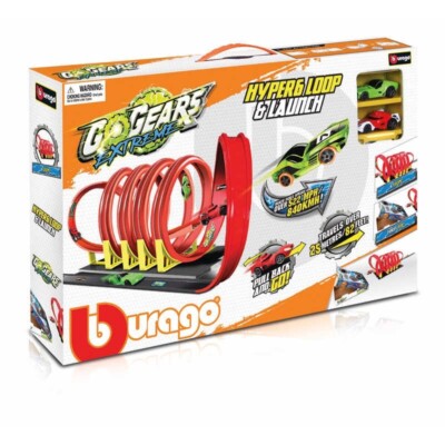  Bburago GOGEARS EXTREME DOPPELTE VORTEX SCALE GESCHWINDIGKEIT BIS 522MPH! 2 RENNWAGEN