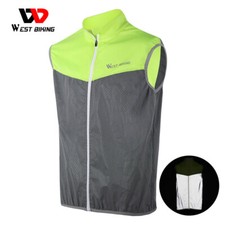 Chaleco de Ciclismo Reflectante WEST BIKING Chaleco de Seguridad Chaqueta Sin Mangas Chaleco Deportivo