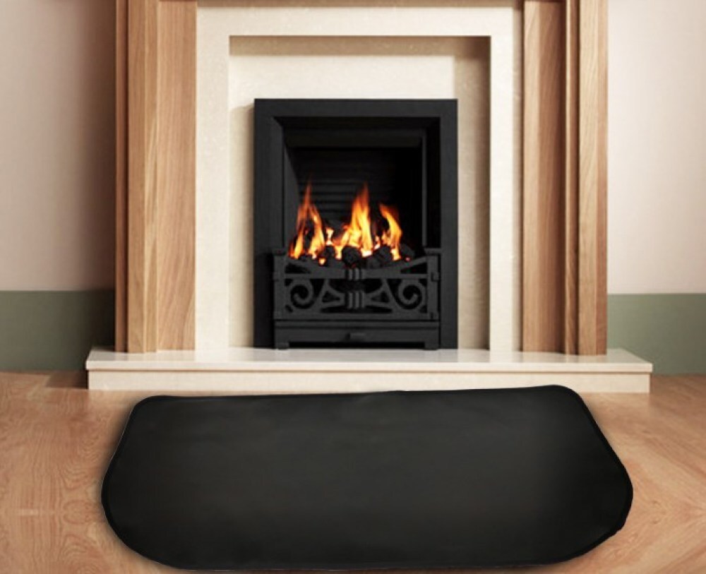 Large Fireplace Fireproof Mat Fire Pit Hearth Rug Protection Flame