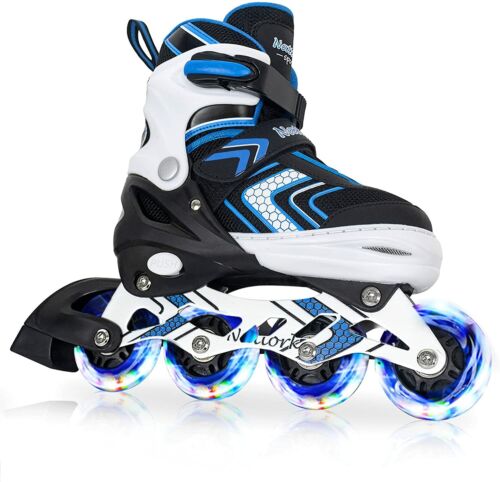Patines en línea ajustables Nattork para niños con rueda de iluminación completa - Imagen 29 de 35