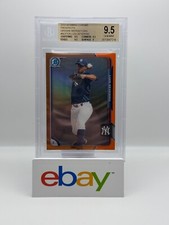 2015 BOWMAN CHROME LUIS SEVERINO ORANGE REFRACTOR #'d 22/25 BCP125 BGS 9.5 NYY
