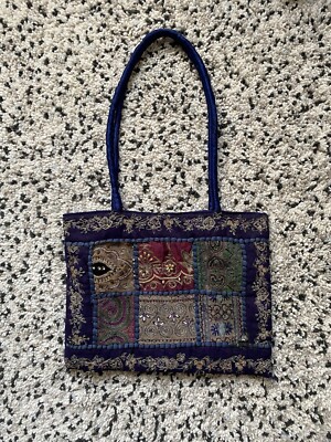 Stofftasche indische Handtasche   Handarbeit   