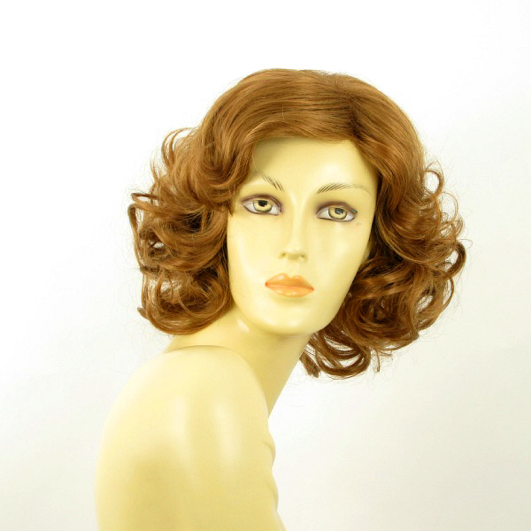 Perruque femme mi-longue bouclée blond foncé TRYCIA numéro 27 en fibre synthétique premium