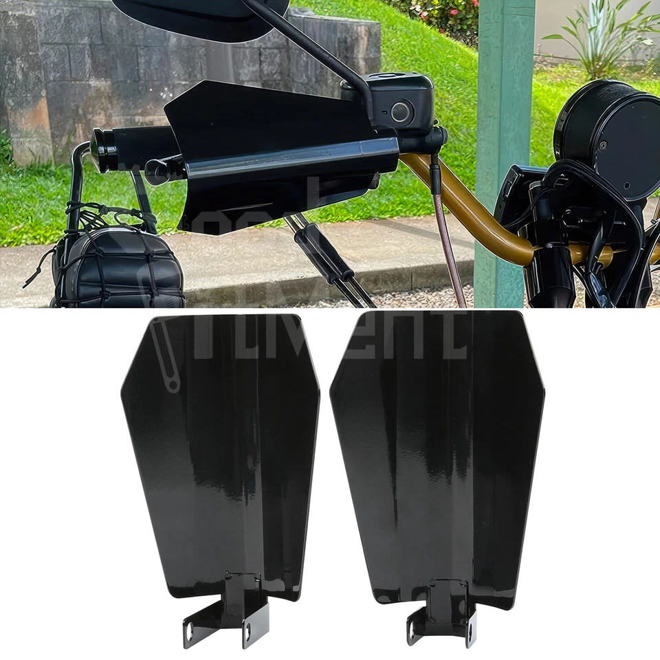 For Harley Road Glide Special Motorcycle Hand Guards Handguards Protector Black - Image 3 of 4