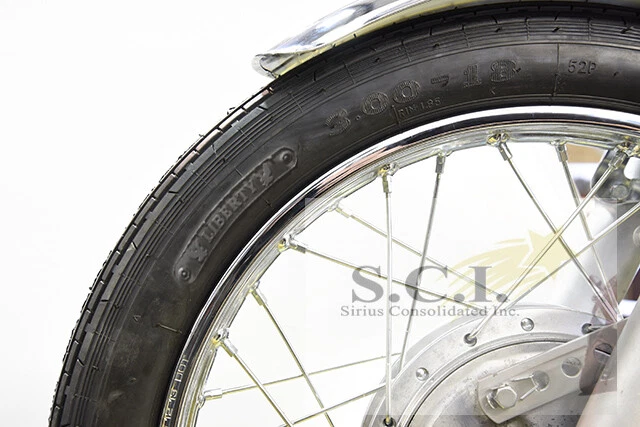 HONDA CB350 CB360 CB350F CB400F LIBERTY 6 PLY FRONT & REAR TUBED TIRE SET - Image 2 of 4