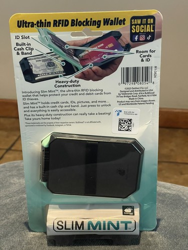 Slim Mint UltraThin RFIDBlocking Wallet ASSEENONTV ID Theft Protection***NEW*** - Picture 7 of 11