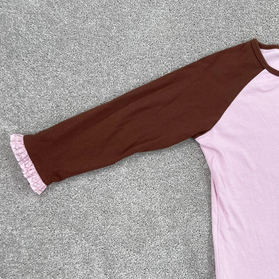 Vintage American Girl Doll Shirt Youth Size Large Pink Brown Horse Star Retired - Image 2 of 4