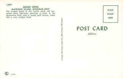 Grand Hotel Mackinac Island MI Porter Doorman Entrance Stairs Chrome P28