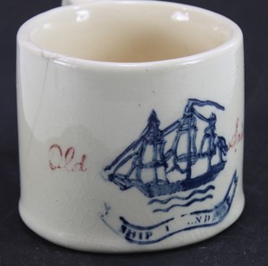 Vintage Old Spice Shaving Mug Ship Friendship Hull Pottery 3 Mug 1944 50 S Ebay