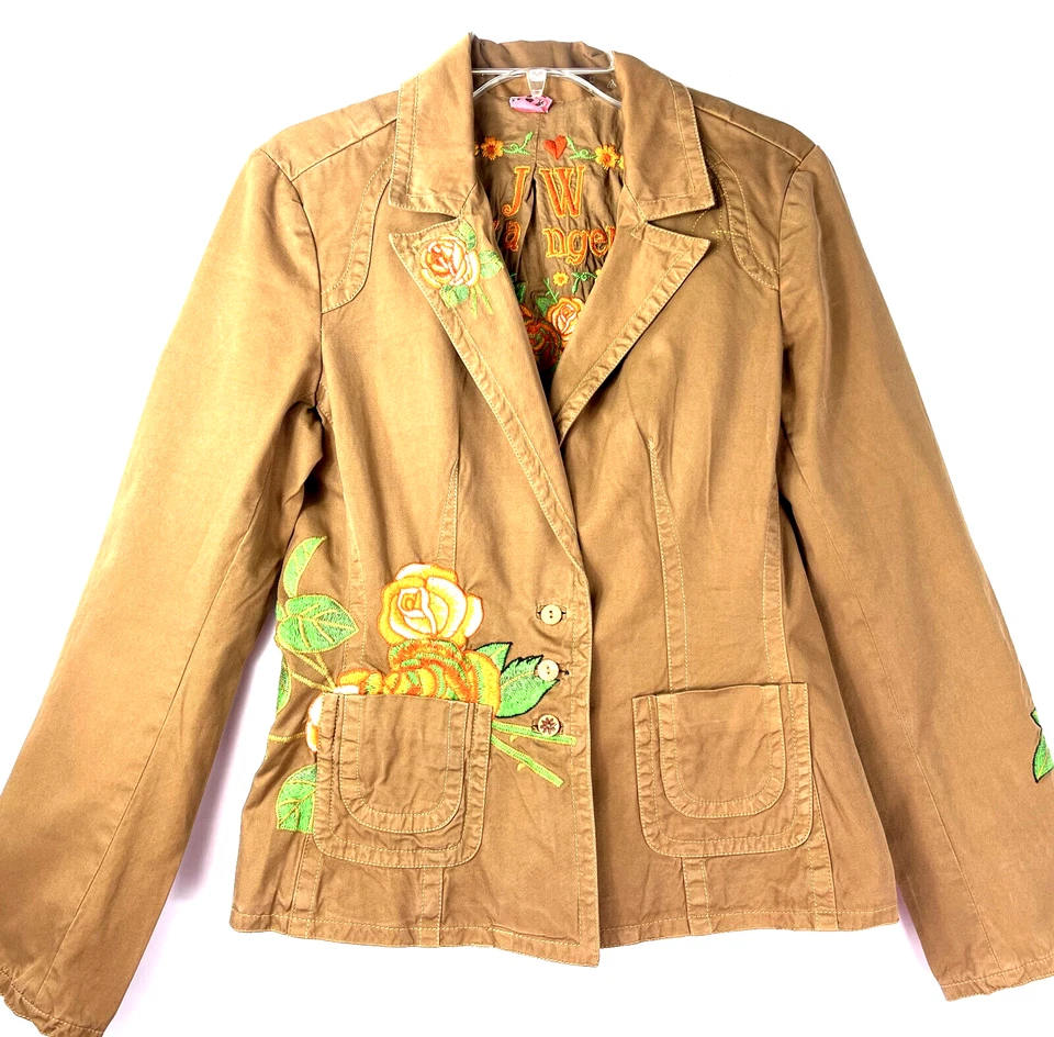 Blazer Johnny Was Bohemio Alas de Ángel Bordado Talla Mediana Foto 2 de 4