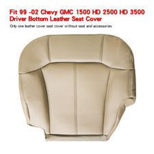 Fit 99-02 Chevrolet Silverado Gmc Drivers Side Bottom Leather Seat Cover Beige Fit 99-02 Chevrolet Silverado Gmc Drivers Side Bottom Leather Seat Cover Beige