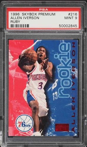 Allen Iverson [Rubies] #216 1996 Skybox Premium card