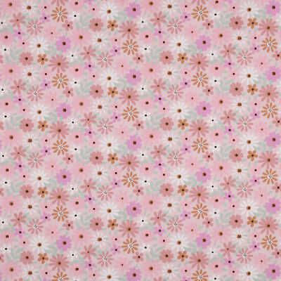 Stoff Meterware Blumen Prinzessin Rosa Baumwolle Bekleidung Deko