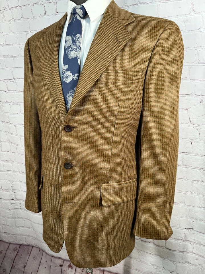 NAUTICA Hombres Marrón CLÁSICO CALCE LANA DE CORDERO Abrigo Deportivo Blazer Chaqueta TALLA 40R Foto 2 de 4