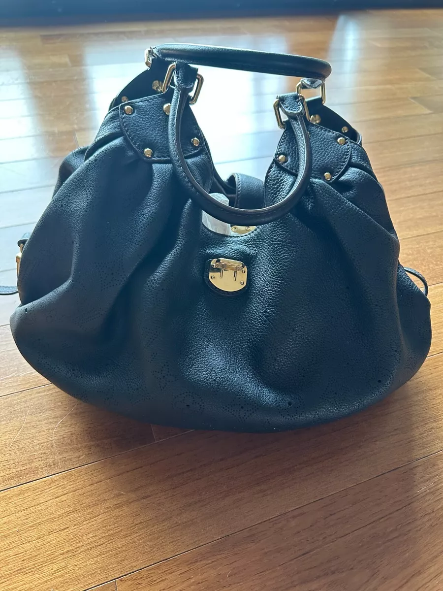 Louis Vuitton's handbag, Mahina XL Hobo (Black Monogram Leather)