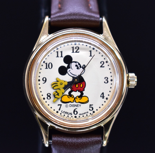 Vtg LORUS by SEIKO Disney Mickey Mouse Women's Watch V515-6080 NEW BATTERY, BAND