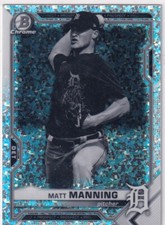2021 Bowman Chrome Prospects B/W Mini-Diamond Refractors #BCP205 Matt Manning