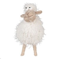 Clayre & Eef Figur Schaf Weiss 25 Cm Textil Auf Kunststoff Osterdeko