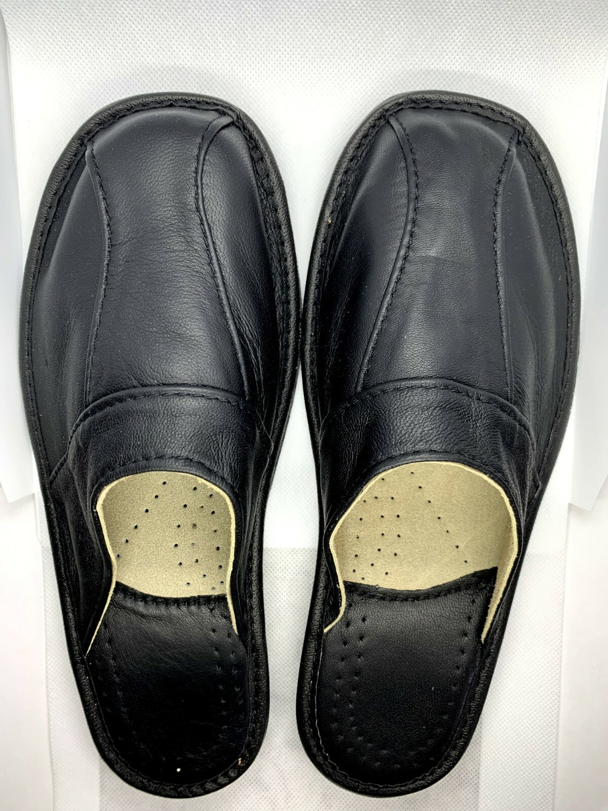 Pantoufles, chaussons en cuir agneau hommes toutes saisons - Photo 2/3