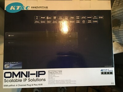 USED OMNI-IP Scalable IP Solutions 4 Channel Plug & Play NVR