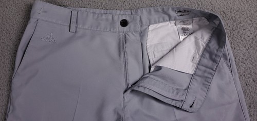 Adidas ClimaLite Performance Golf Shorts Mens Sz 32x10 Solid Light Gray - Picture 8 of 15