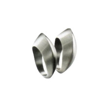 DOPPIO ANELLO  FEDINA SIMMETRICI BREIL  in acciaio lucido e satinato BJ0211