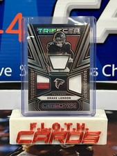 2023 Obsidian Drake London Trifecta Mem Card #’d 22/49 Atlanta Falcons