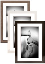 Bilderrahmen Fotorahmen mit Passepartout für Bilder Fotos Modern Zeitlos Alis