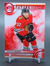 2023-24 SP Authentic Limited Red Future Watch #123 DAVID GUST Blackhawks RC