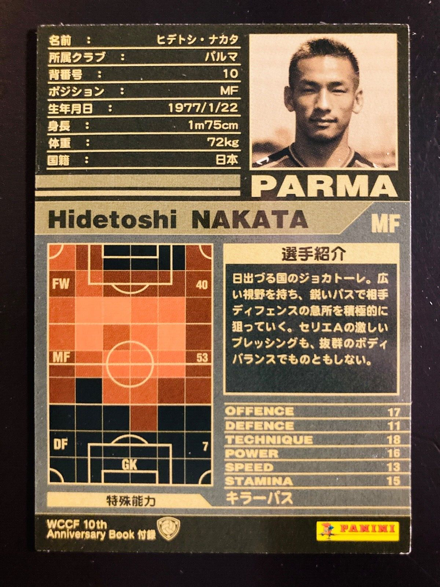 2011-12 Panini WCCF 10th Ann. Best Eleven Hidetoshi Nakata Parma