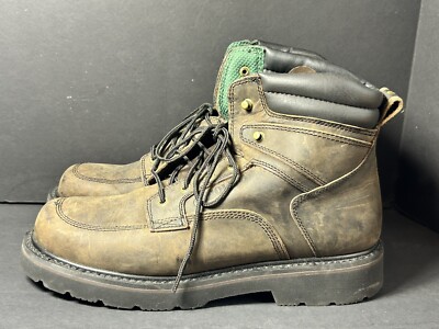 Carolina MENS Work Construction Soft Toe 399 Brown Leather Lace Up Boots 14 2E