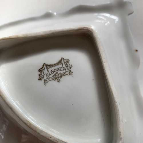 2 VINTAGE ELBOGEN CARLSBAD AUSTRIA PORCELAIN TIDBIT PLATES - Picture 4 of 7