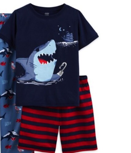 NWt 5 pirates ships boats seagulls sharks 3pc pajamas summer july 4th carters pj - Picture 4 of 4