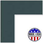 ArtToFrames Custom Green Evergreen Picture Photo Frame Mat Matting Board