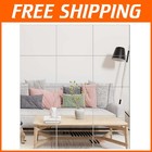 Stylish Glass Gym Mirror Tiles - 14"x12" Shatterproof & Easy to Install - 12 Pcs