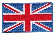 🔥 UK British Great Britain Flag Embroidered Patch Sew Iron On Emblem Badge