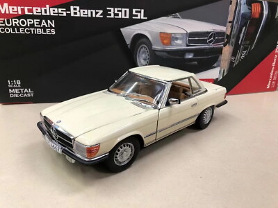 SunStar 1/18 Scale Mercedes Benz 350 SL Ivory Diecast car Model