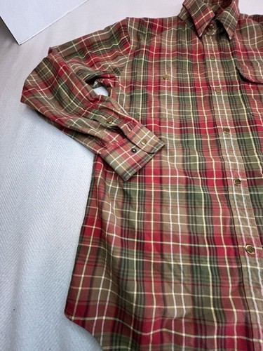 Ralph Lauren Women’s S Olive Green Red Plaid Western Snap LS Shirt Cotton LS - Picture 4 of 15