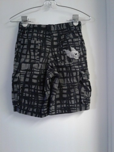 SK2 Apparel Boys Shorts Black Grey Check Plaid Pockets Size 10 - Picture 4 of 6