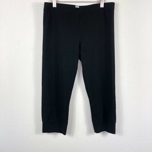 Gap-Fit-Womens-Size-Large-True-Black-Cropped-Capri-Jogger-Yoga-Leggings