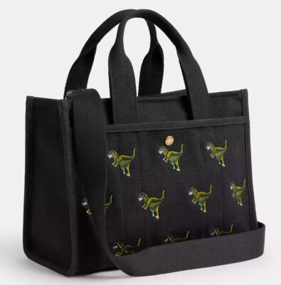 Coach Original Cargo Tote Bag 26 Lexie Print CZ129 Black