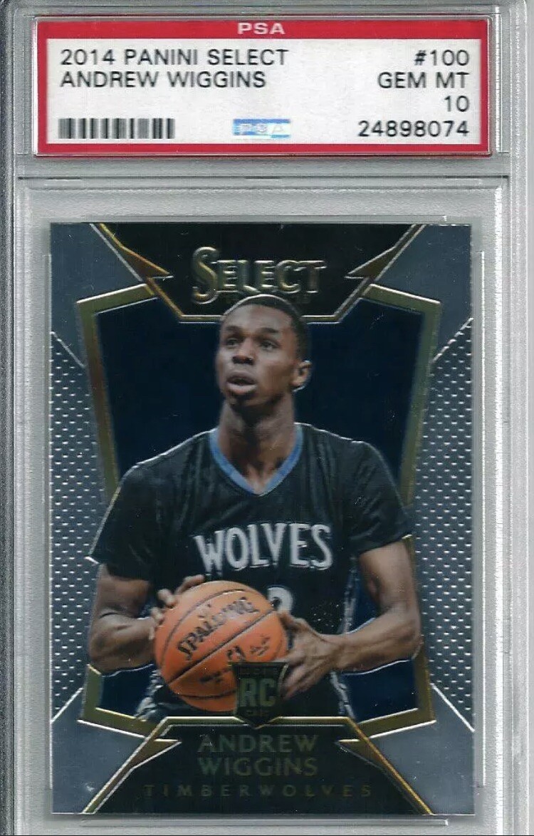 スポーツ選手 Panini Noir Andrew Wiggins RC patch auto 2014 Panini Noir Andrew Wiggins Rookie Patch Auto /99 4 clr