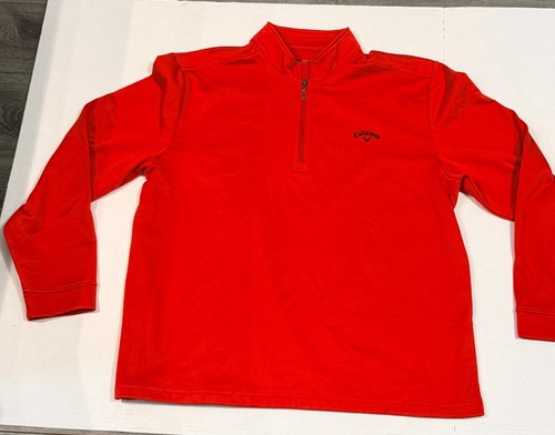 Callaway Golf 1/4 Zip Pullover XXL Red Performance Fleece Lightweight Mens