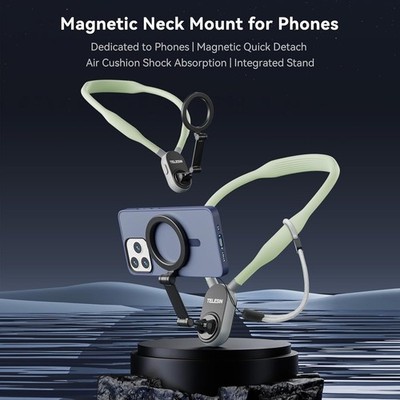 TELESIN Magnetic Neck Mount for Phones,Wearable Neck-Hanging Cell Phone Holder