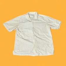 JW Anderson Uniqlo Oversized Dual Print Cream Short Sleeve Casual Shirt Men's L