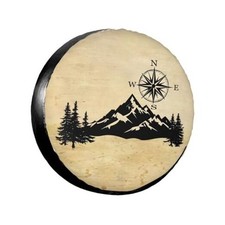 Spare Tire Cover for Rv SUV Trailer Truck 15 inch Nature Mountain Compass