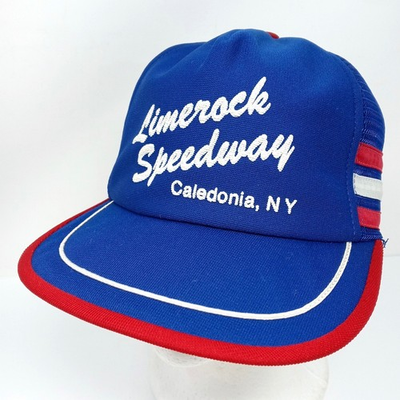 #ad Vintage Limerock Speedway Caledonia NY Made in USA SnapBack Trucker Hat Cap $27.95