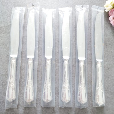 Christofle Marly 6pcs Silverplate Flatware Table Knife Near MINT