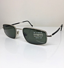 Vintage Giorgio Armani Sunglasses GA 637 C. 979 Shiny Silver  Black 50mm Italy